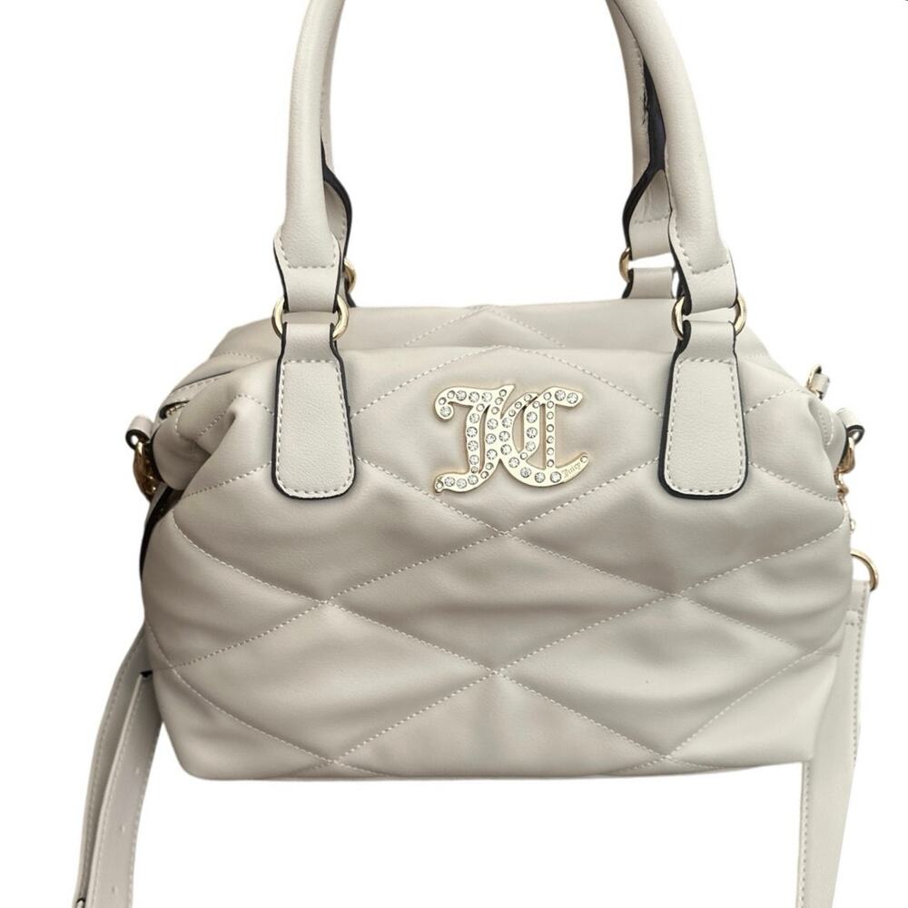 Juicy Couture Angel Cream Beige Brighter Than A Diamond Satchel Bag Purse NWT